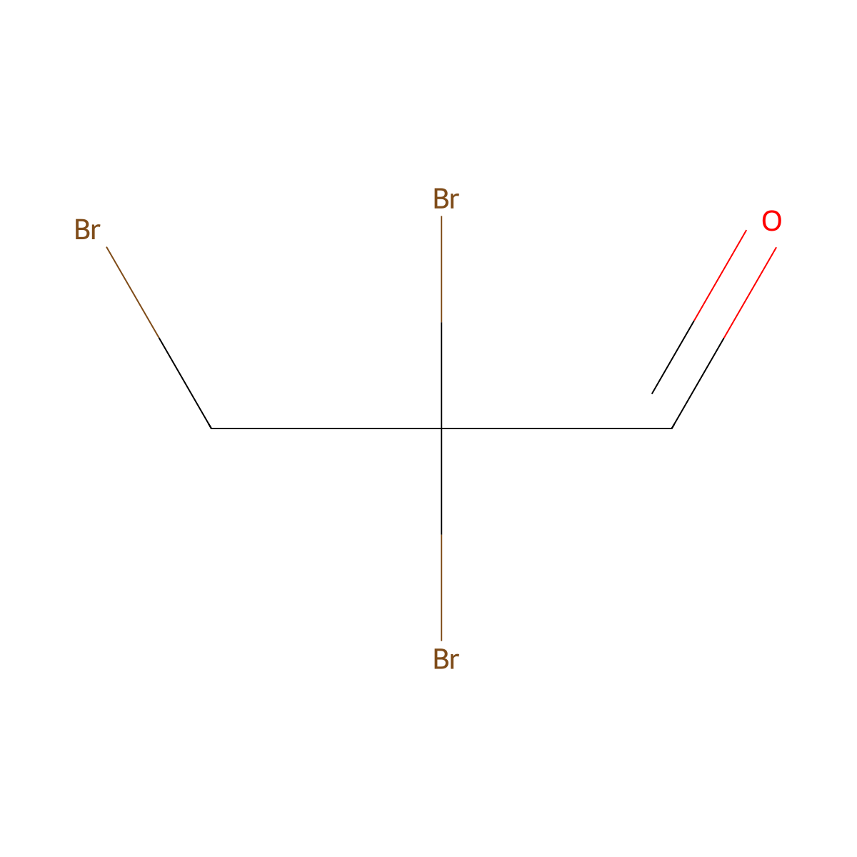 2,2,3-Tribromopropanal molecular structure, CAS 26944-17-2