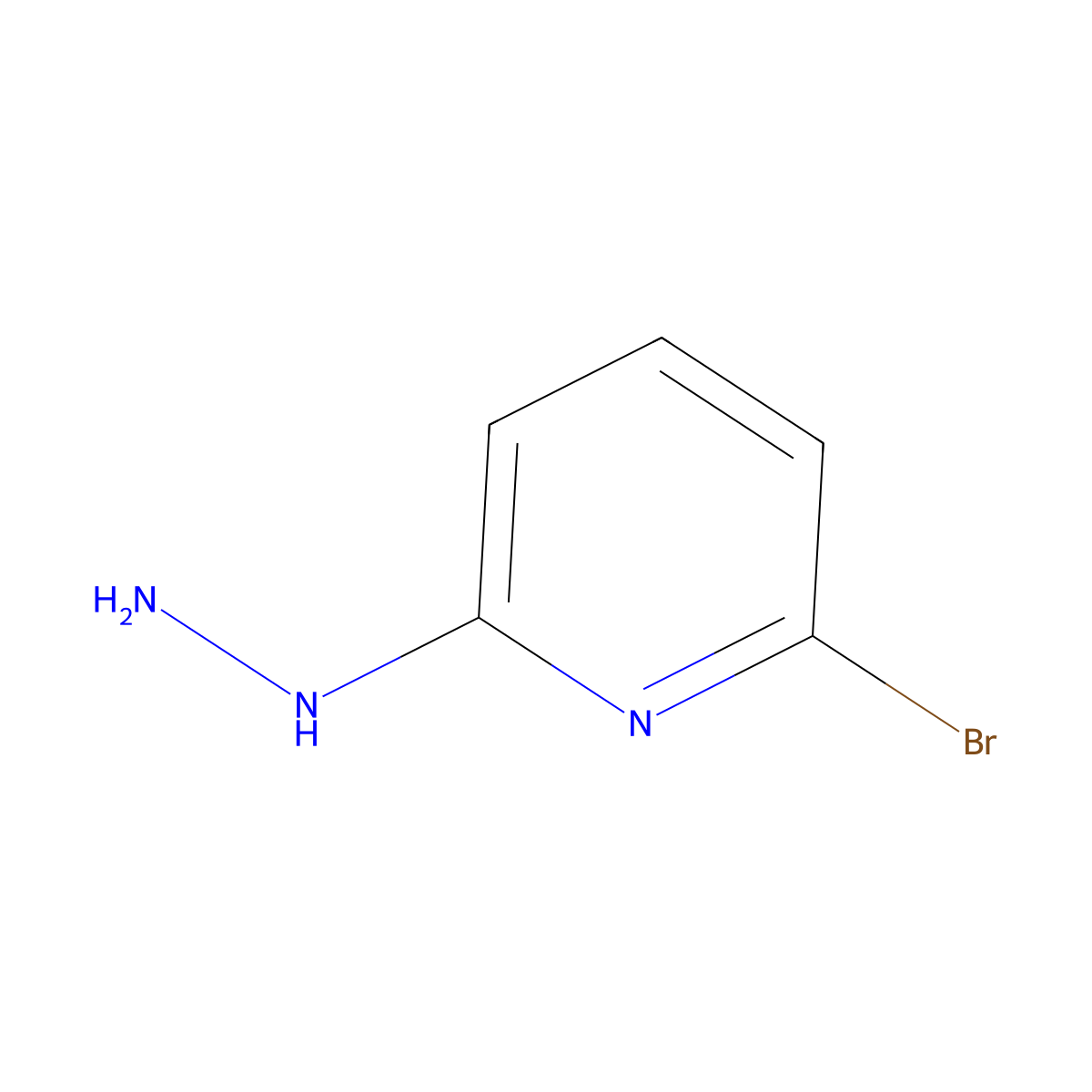 2-Bromo-6-hydrazinopyridine molecular structure, CAS 26944-71-8