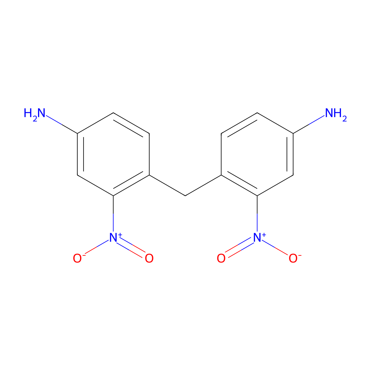 4,4'-Methylenebis(3-nitroaniline) molecular structure, CAS 26946-33-8