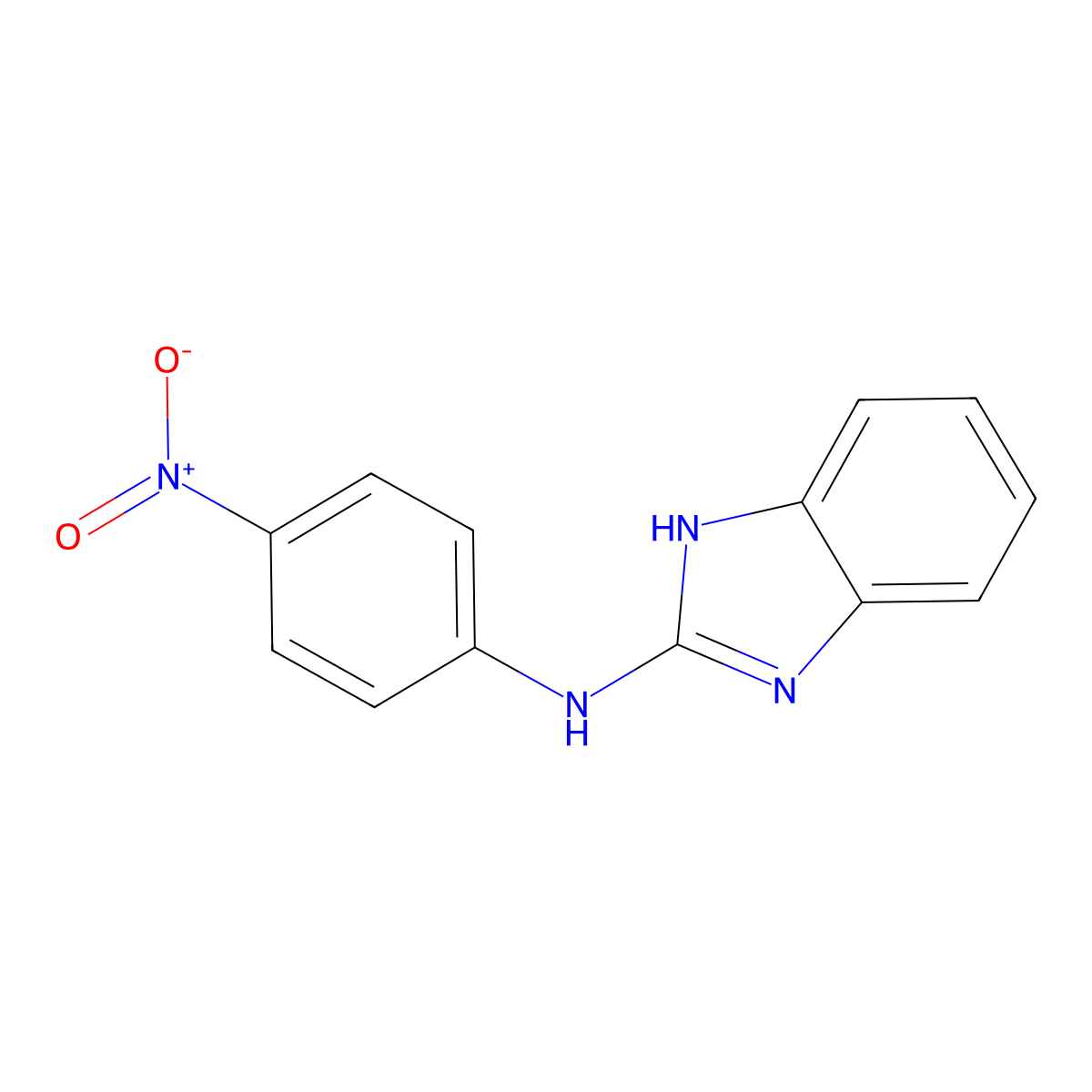 N-(4-nitrophenyl)-1H-benzimidazol-2-amine molecular structure, CAS 26946-70-3