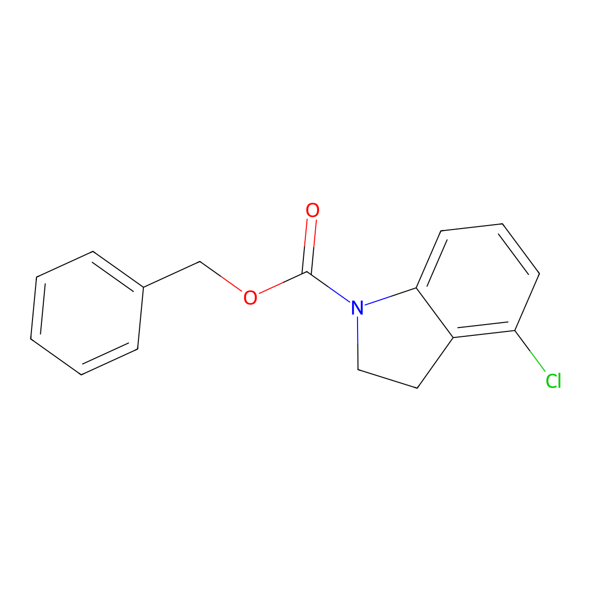 benzyl 4-chloro-2,3-dihydro-1H-indole-1-carboxylate molecular structure, CAS 2694721-86-1