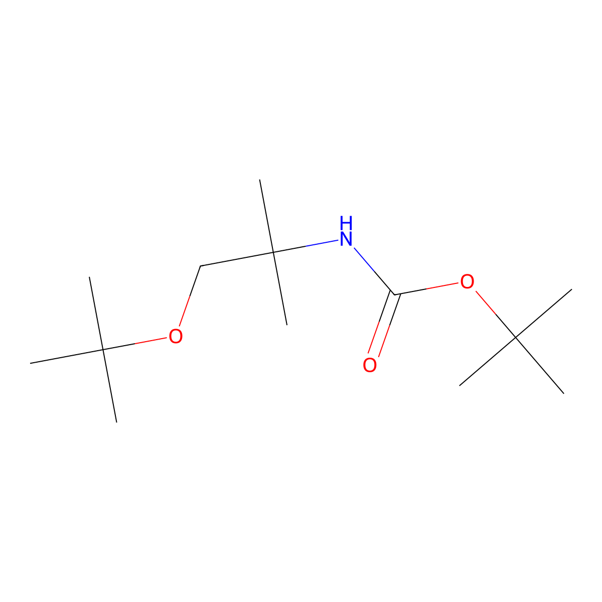 tert-butyl N-[1-(tert-butoxy)-2-methylpropan-2-yl]carbamate molecular structure, CAS 2694721-96-3