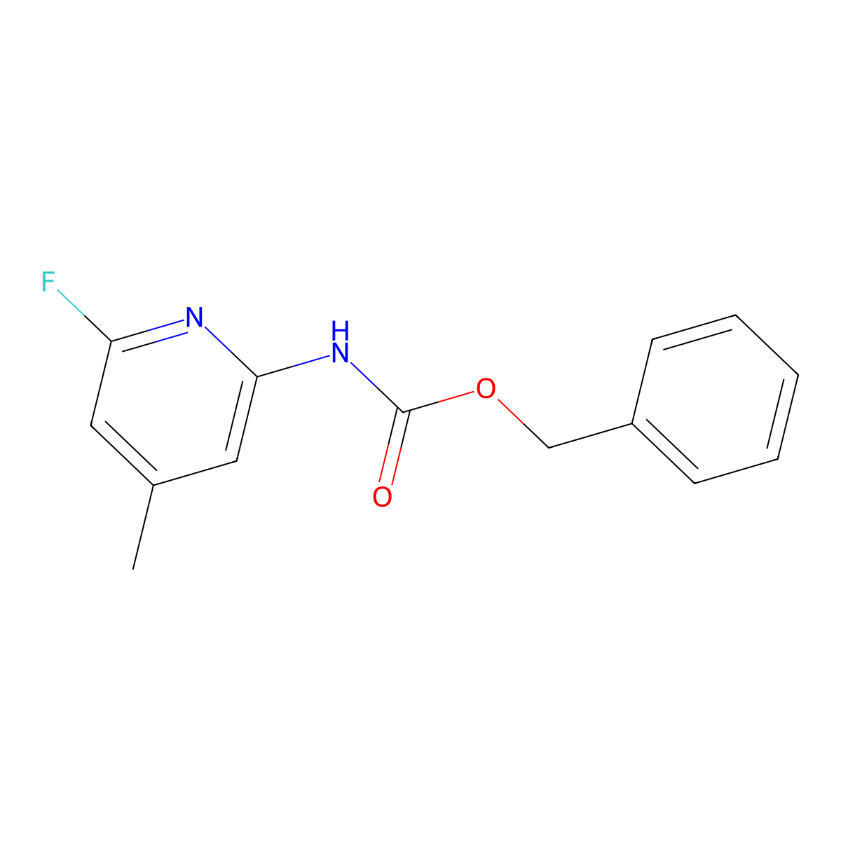 benzyl N-(6-fluoro-4-methylpyridin-2-yl)carbamate molecular structure, CAS 2694721-99-6