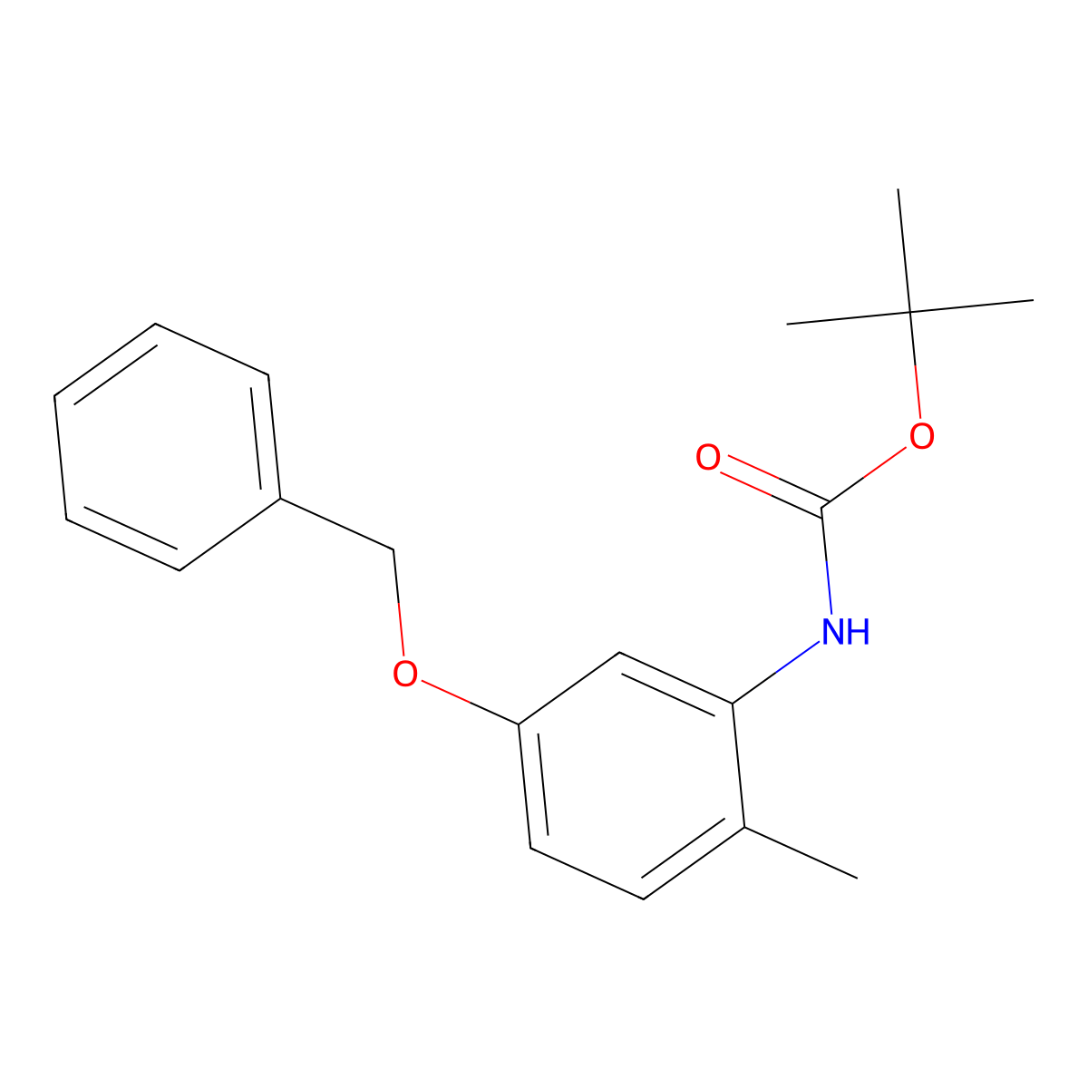 tert-butyl N-[5-(benzyloxy)-2-methylphenyl]carbamate molecular structure, CAS 2694722-41-1