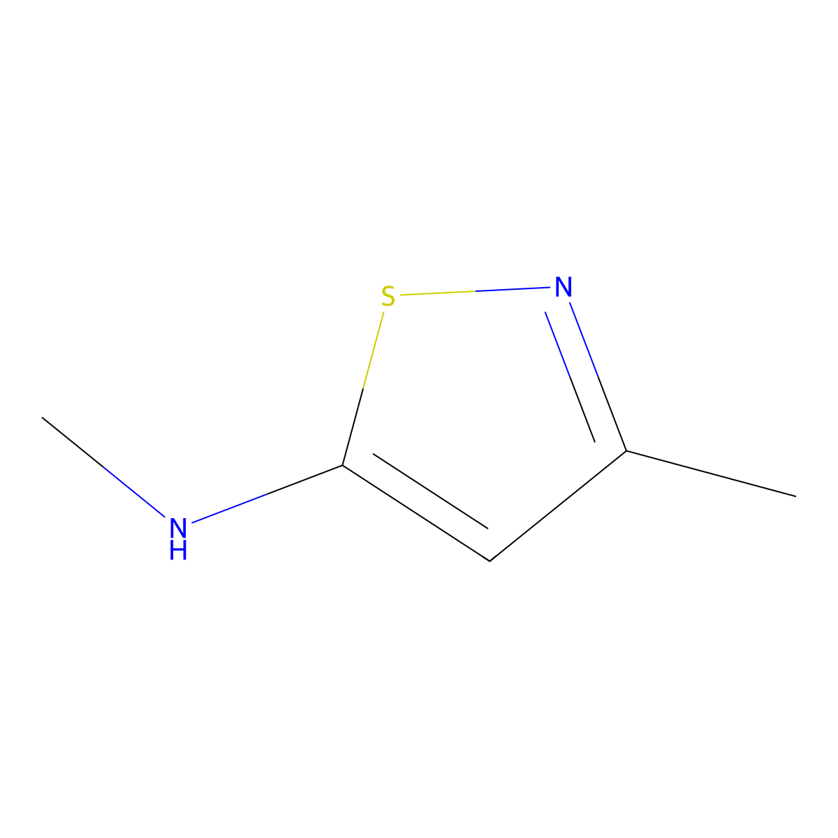 N,3-dimethyl-1,2-thiazol-5-amine molecular structure, CAS 2694722-47-7