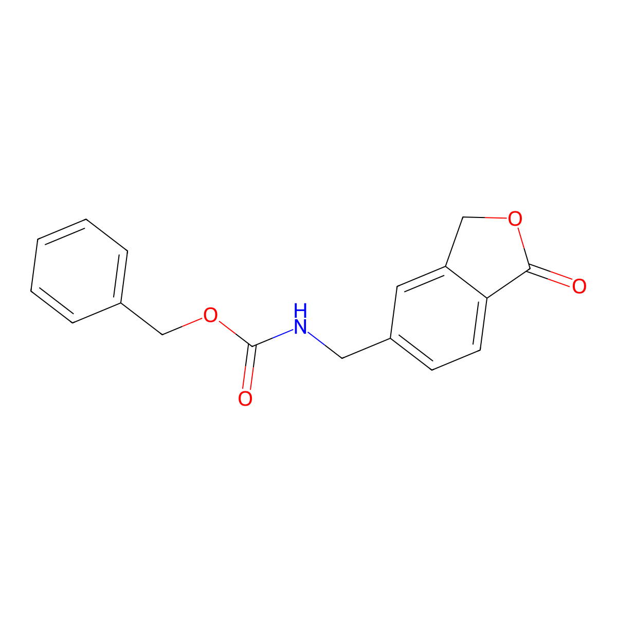 benzyl N-[(1-oxo-1,3-dihydro-2-benzofuran-5-yl)methyl]carbamate molecular structure, CAS 2694722-50-2