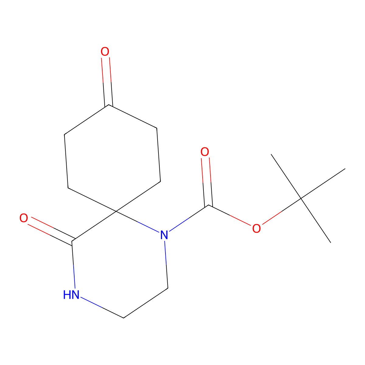Tert-butyl 5,9-dioxo-1,4-diazaspiro[5.5]undecane-1-carboxylate molecular structure, CAS 2694722-54-6