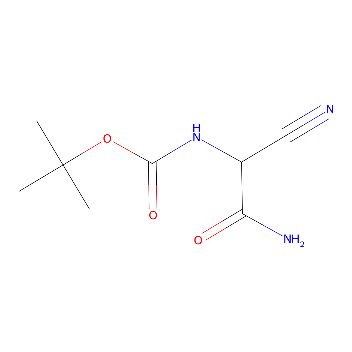 tert-butyl N-[carbamoyl(cyano)methyl]carbamate molecular structure, CAS 2694722-56-8
