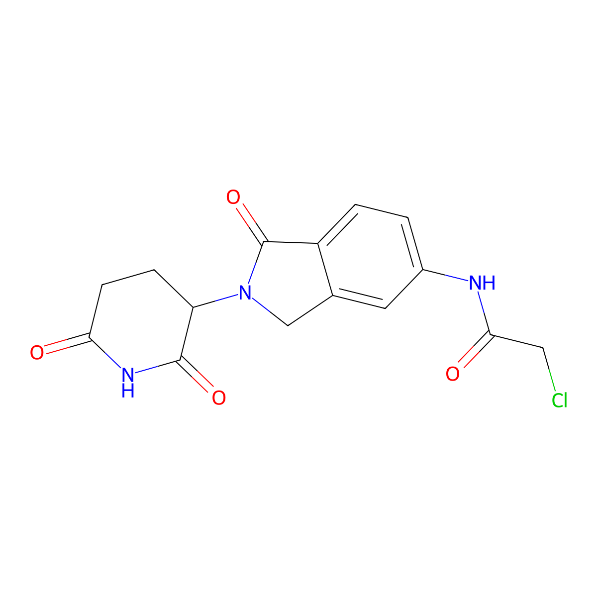 2-chloro-N-[2-(2,6-dioxopiperidin-3-yl)-1-oxo-2,3-dihydro-1H-isoindol-5-yl]acetamide molecular structure, CAS 2694722-76-2
