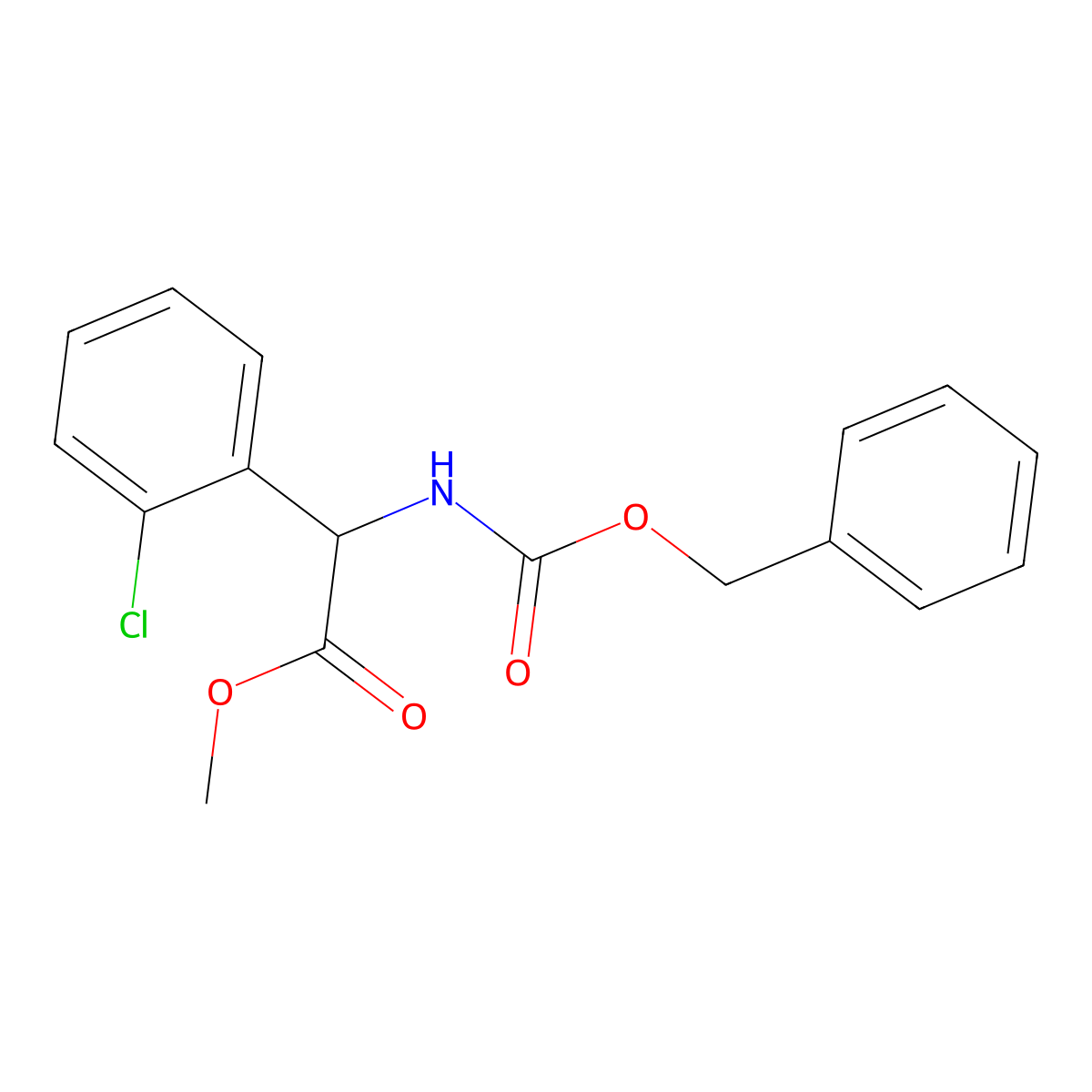 Methyl 2-{[(benzyloxy)carbonyl]amino}-2-(2-chlorophenyl)acetate molecular structure, CAS 2694722-78-4