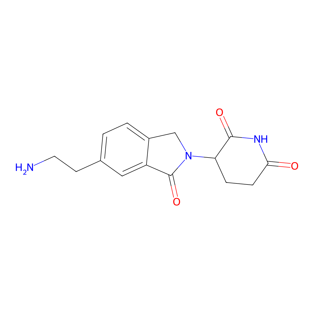 3-[6-(2-aminoethyl)-1-oxo-2,3-dihydro-1H-isoindol-2-yl]piperidine-2,6-dione molecular structure, CAS 2694722-80-8