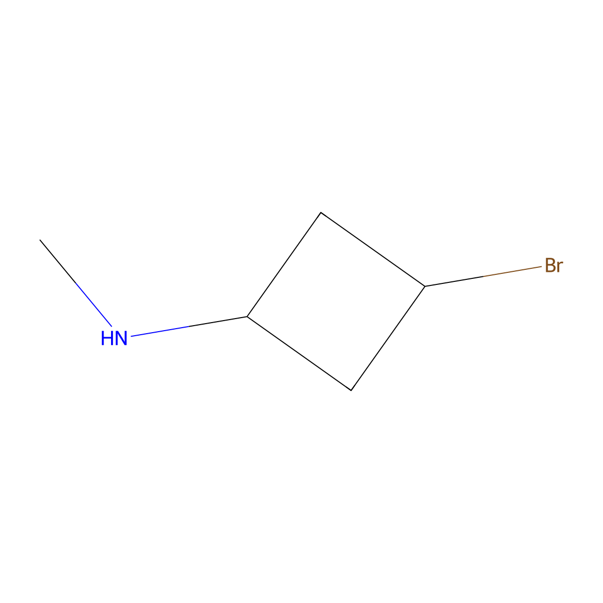 3-bromo-N-methylcyclobutan-1-amine molecular structure, CAS 2694722-88-6