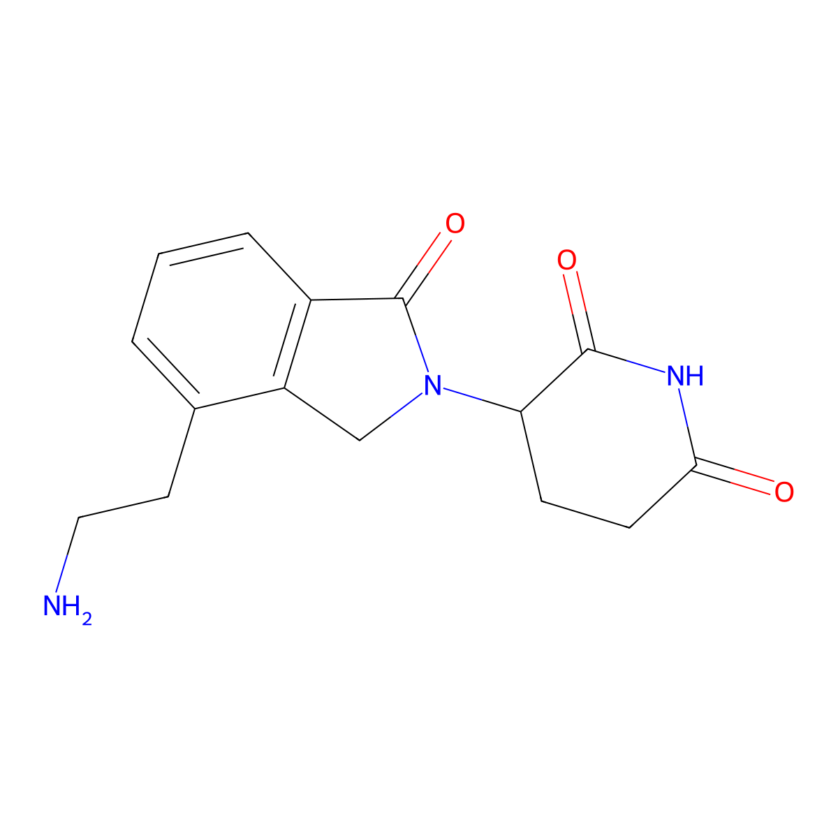 3-[4-(2-aminoethyl)-1-oxo-2,3-dihydro-1H-isoindol-2-yl]piperidine-2,6-dione molecular structure, CAS 2694722-91-1