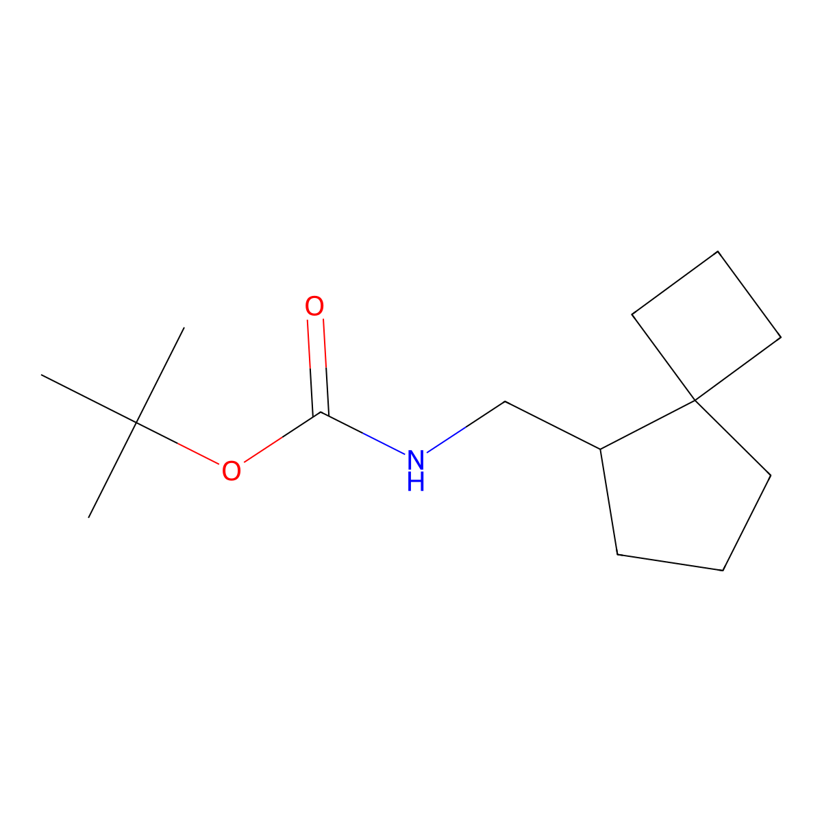 tert-butyl N-({spiro[3.4]octan-5-yl}methyl)carbamate molecular structure, CAS 2694722-93-3