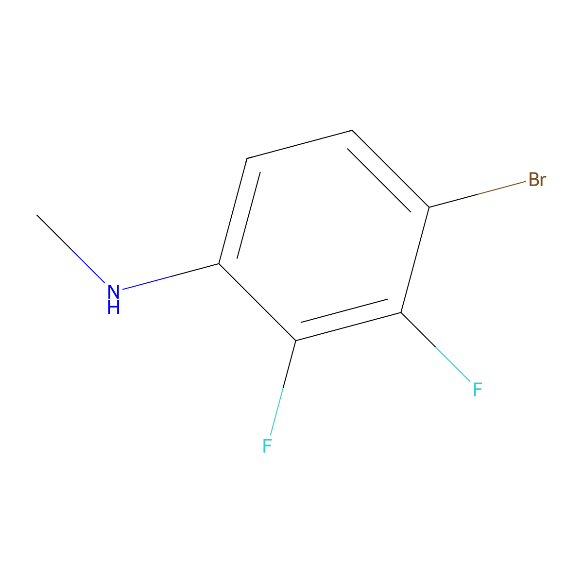 4-bromo-2,3-difluoro-N-methylaniline molecular structure, CAS 2694723-04-9