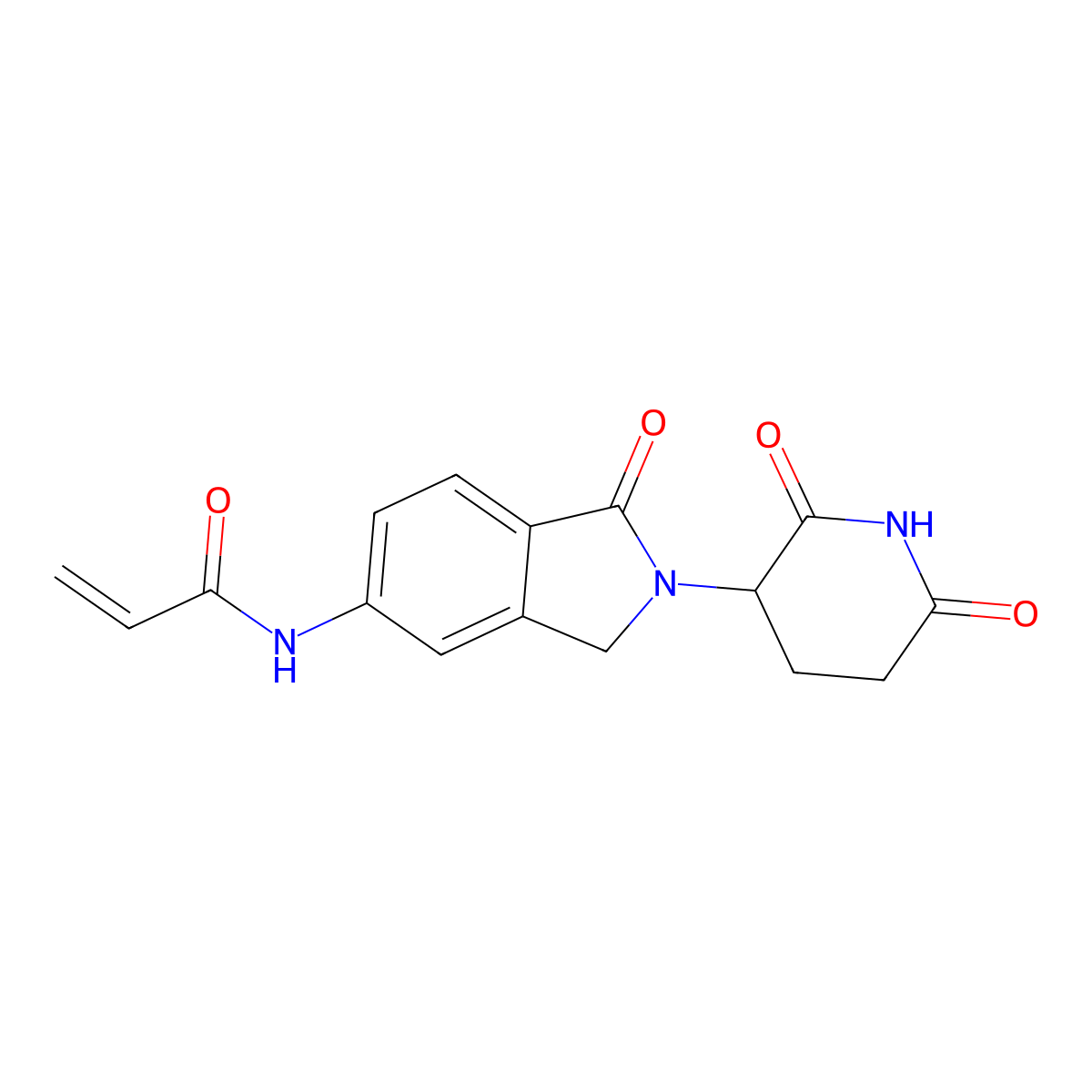 N-(2-(2,6-Dioxopiperidin-3-yl)-1-oxoisoindolin-5-yl)acrylamide molecular structure, CAS 2694723-09-4
