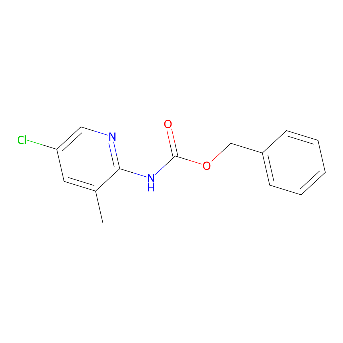 benzyl N-(5-chloro-3-methylpyridin-2-yl)carbamate molecular structure, CAS 2694723-16-3