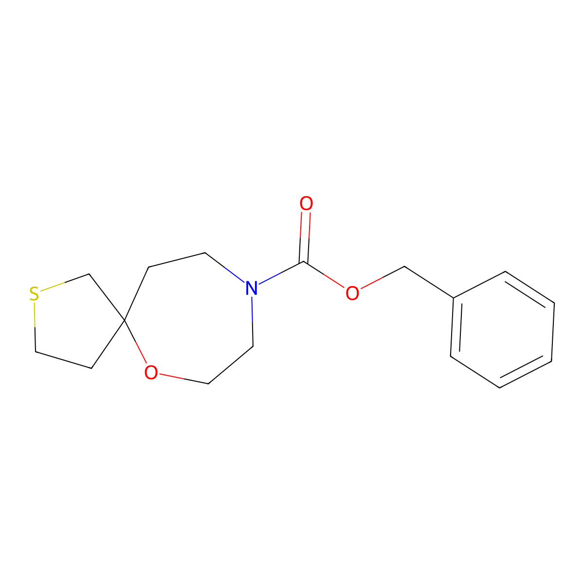 Benzyl 6-oxa-2-thia-9-azaspiro[4.6]undecane-9-carboxylate molecular structure, CAS 2694723-21-0