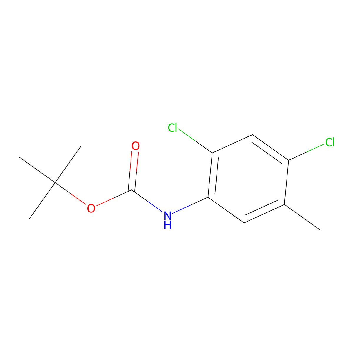 tert-butyl N-(2,4-dichloro-5-methylphenyl)carbamate molecular structure, CAS 2694723-28-7