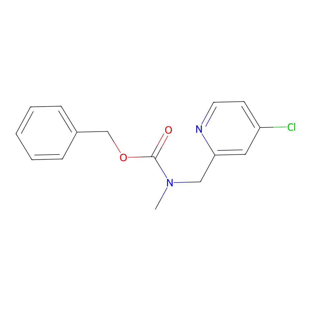 benzyl N-[(4-chloropyridin-2-yl)methyl]-N-methylcarbamate molecular structure, CAS 2694723-29-8