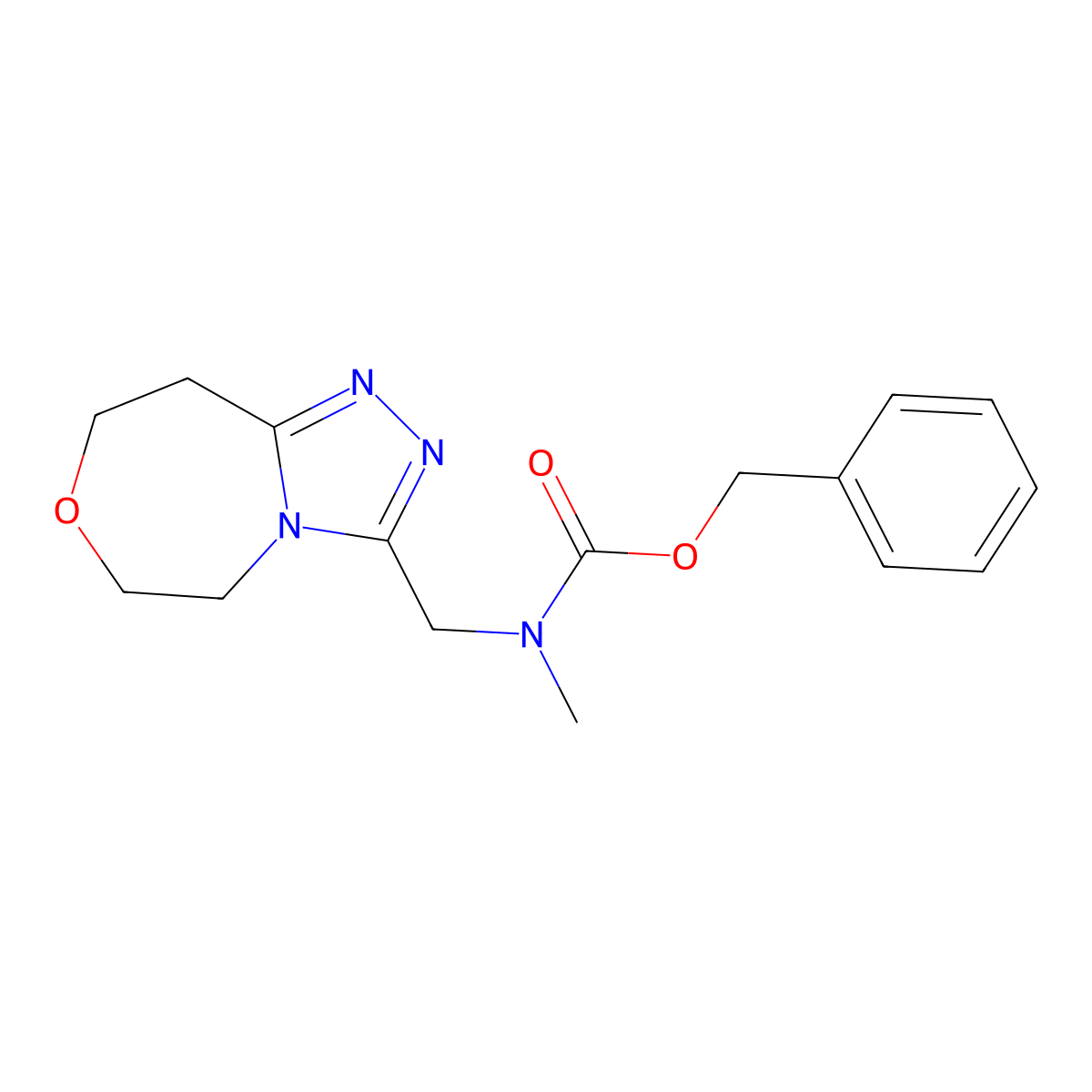 benzyl N-methyl-N-({5H,6H,8H,9H-[1,2,4]triazolo[4,3-d][1,4]oxazepin-3-yl}methyl)carbamate molecular structure, CAS 2694723-34-5