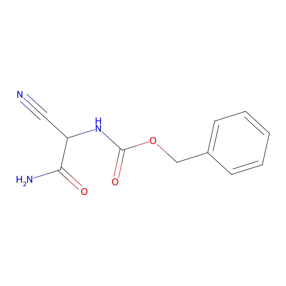 benzyl N-[carbamoyl(cyano)methyl]carbamate molecular structure, CAS 2694723-43-6