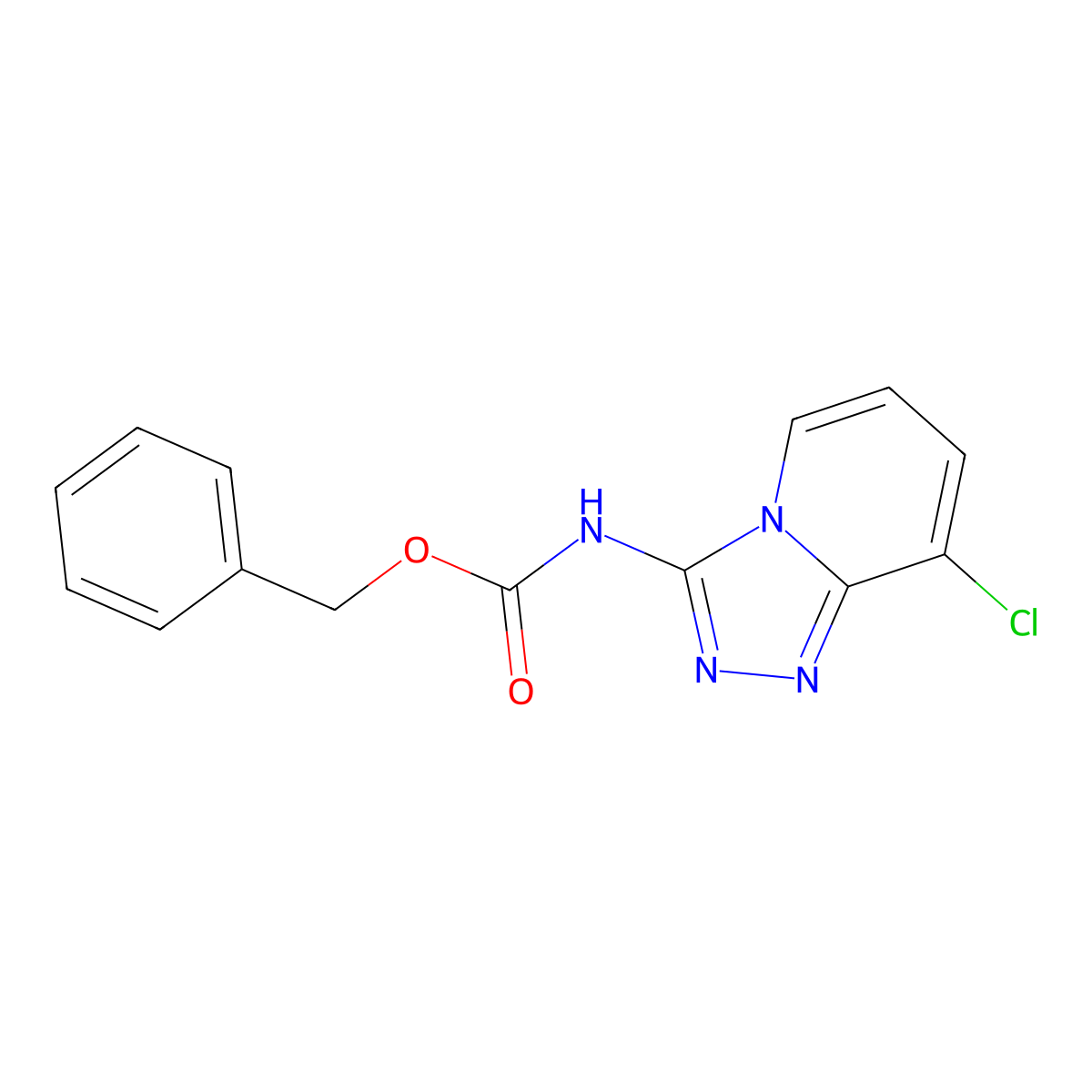 benzyl N-{8-chloro-[1,2,4]triazolo[4,3-a]pyridin-3-yl}carbamate molecular structure, CAS 2694724-78-0