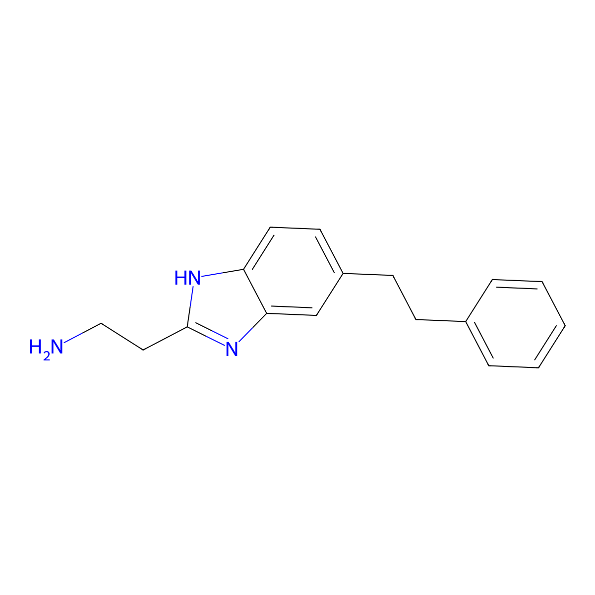 2-[5-(2-phenylethyl)-1H-1,3-benzodiazol-2-yl]ethan-1-amine molecular structure, CAS 2694724-84-8