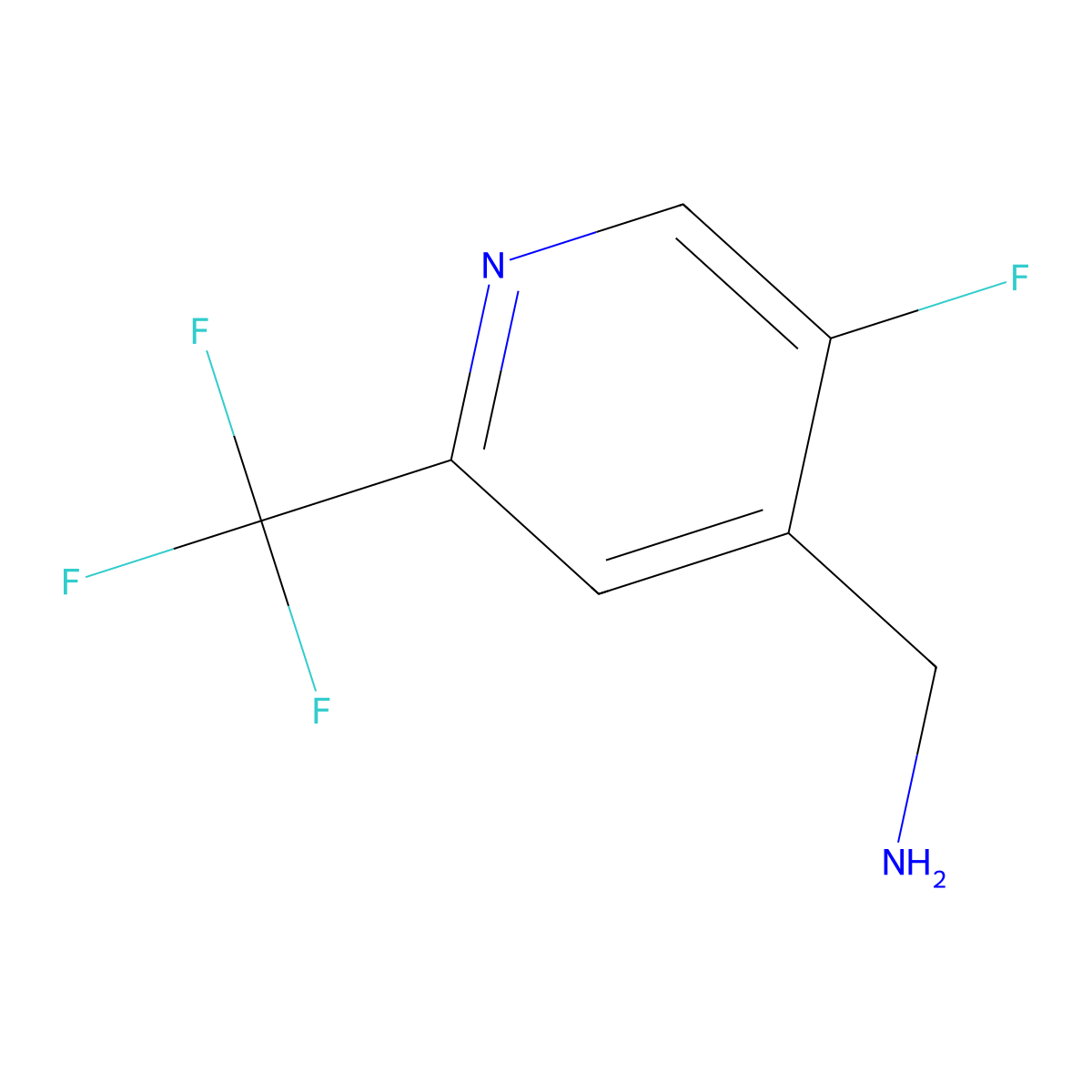 1-[5-Fluoro-2-(trifluoromethyl)pyridin-4-yl]methanamine molecular structure, CAS 2694724-98-4