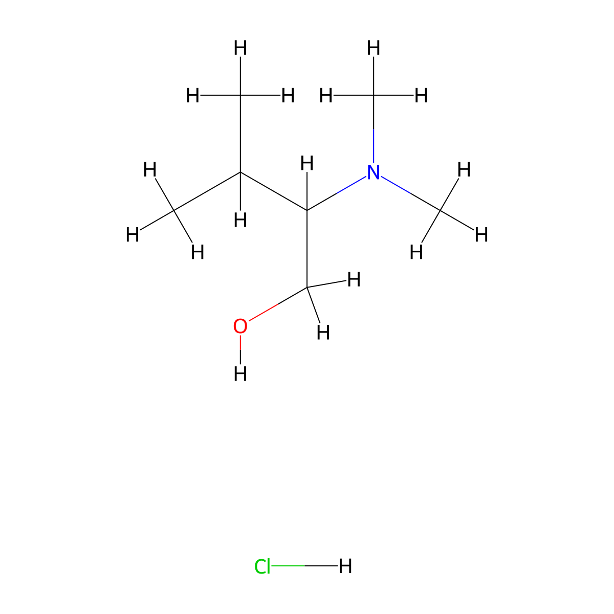 2-(Dimethylamino)-3-methylbutan-1-ol hydrochloride molecular structure, CAS 2694725-01-2