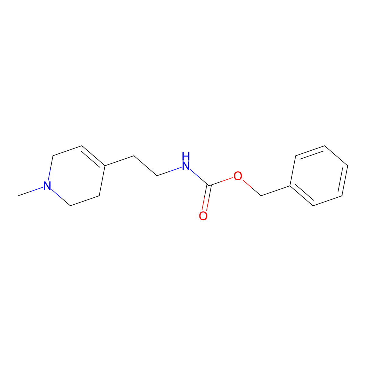 benzyl N-[2-(1-methyl-1,2,3,6-tetrahydropyridin-4-yl)ethyl]carbamate molecular structure, CAS 2694725-08-9