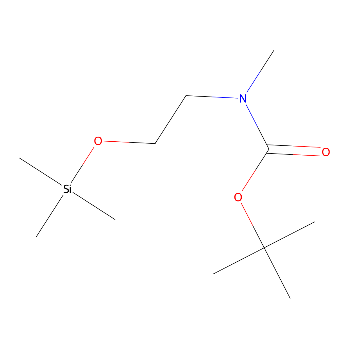tert-butyl N-methyl-N-{2-[(trimethylsilyl)oxy]ethyl}carbamate molecular structure, CAS 2694725-15-8