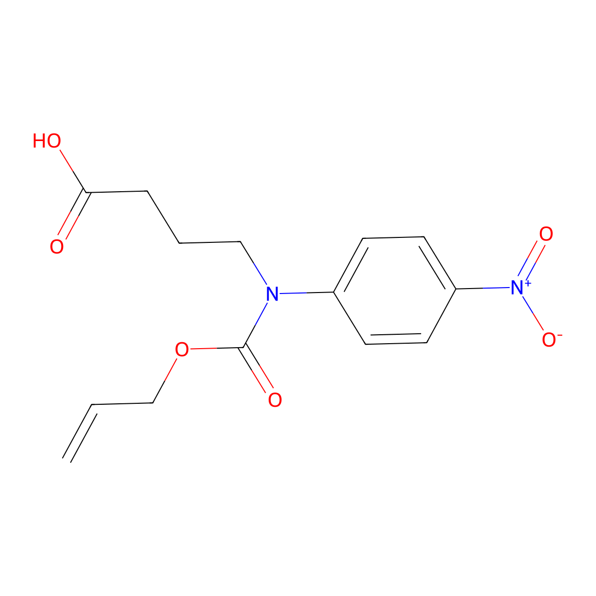4-[(4-Nitrophenyl)[(prop-2-en-1-yloxy)carbonyl]amino]butanoic acid molecular structure, CAS 2694725-26-1