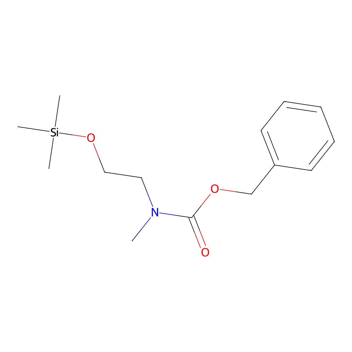 benzyl N-methyl-N-{2-[(trimethylsilyl)oxy]ethyl}carbamate molecular structure, CAS 2694725-38-5