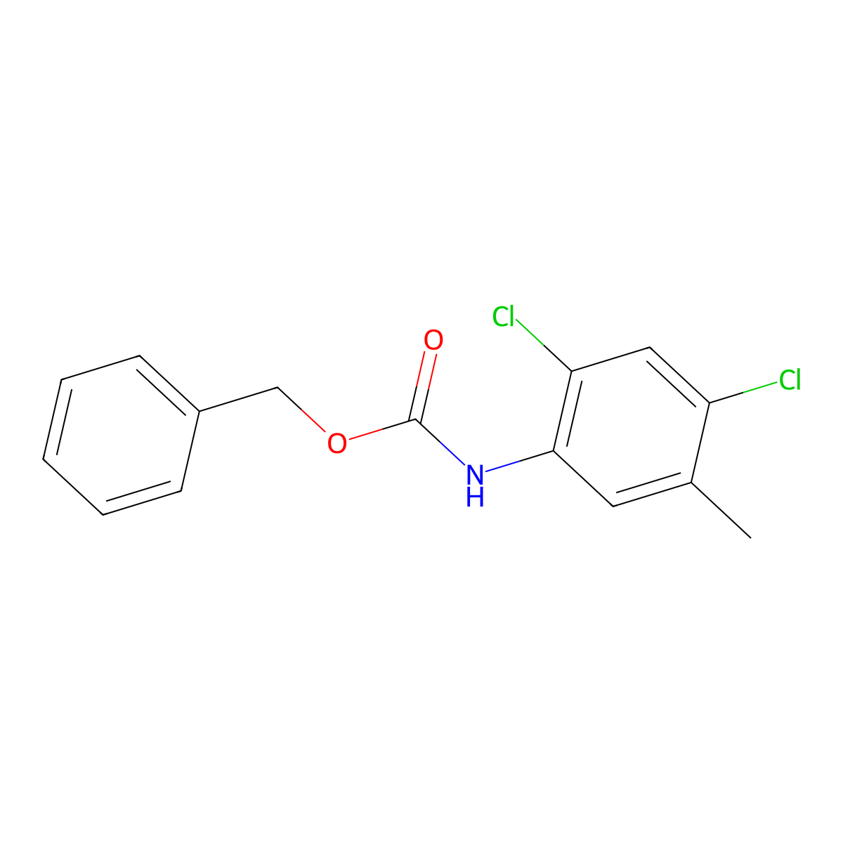 benzyl N-(2,4-dichloro-5-methylphenyl)carbamate molecular structure, CAS 2694725-44-3