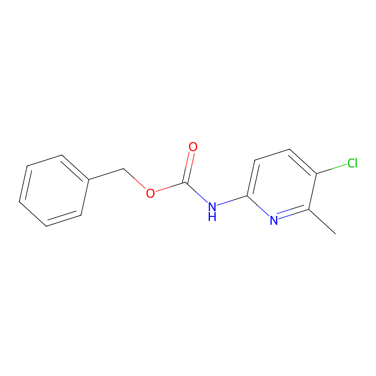 benzyl N-(5-chloro-6-methylpyridin-2-yl)carbamate molecular structure, CAS 2694725-46-5