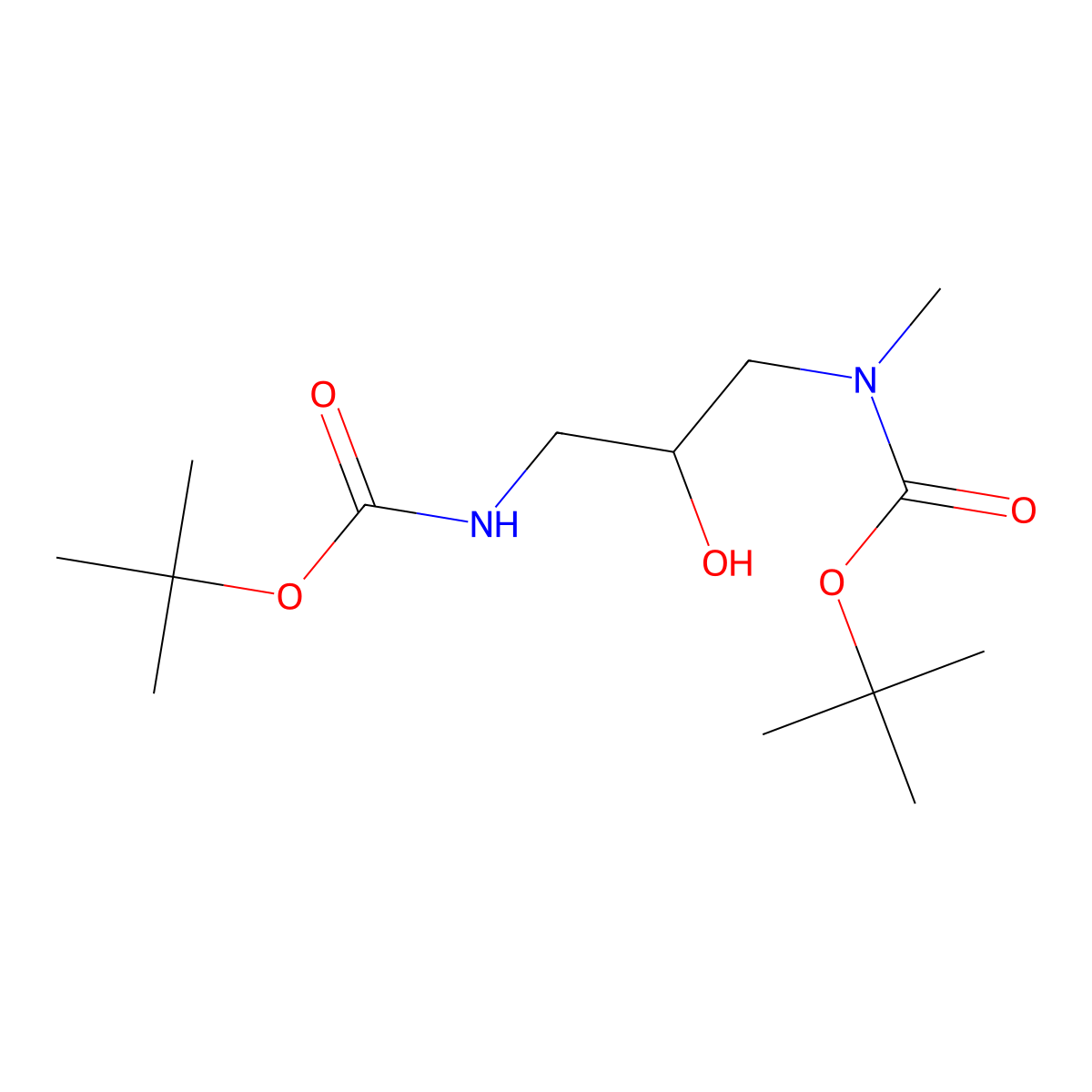 tert-butyl N-(3-{[(tert-butoxy)carbonyl]amino}-2-hydroxypropyl)-N-methylcarbamate molecular structure, CAS 2694725-49-8