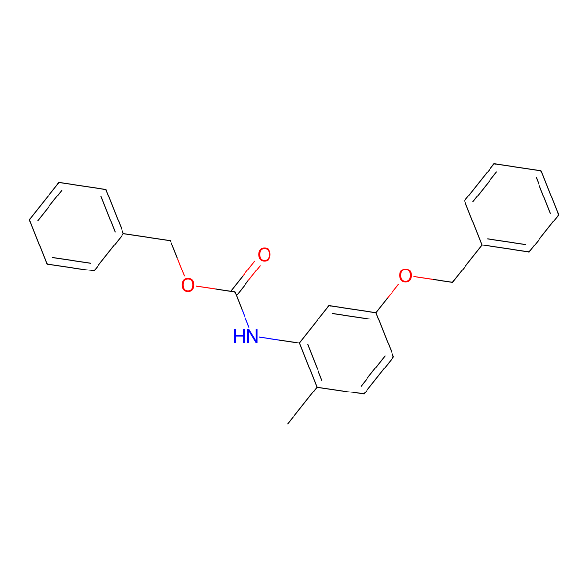 benzyl N-[5-(benzyloxy)-2-methylphenyl]carbamate molecular structure, CAS 2694725-57-8