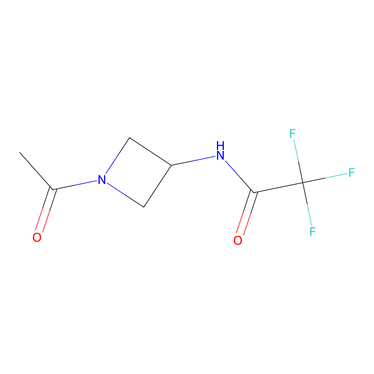 N-(1-acetylazetidin-3-yl)-2,2,2-trifluoroacetamide molecular structure, CAS 2694725-71-6