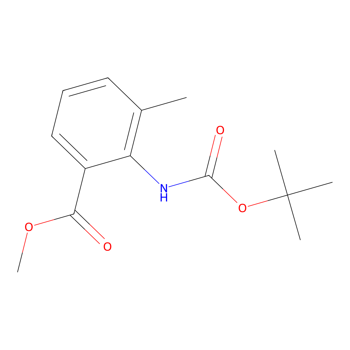Methyl 2-{[(tert-butoxy)carbonyl]amino}-3-methylbenzoate molecular structure, CAS 2694725-72-7