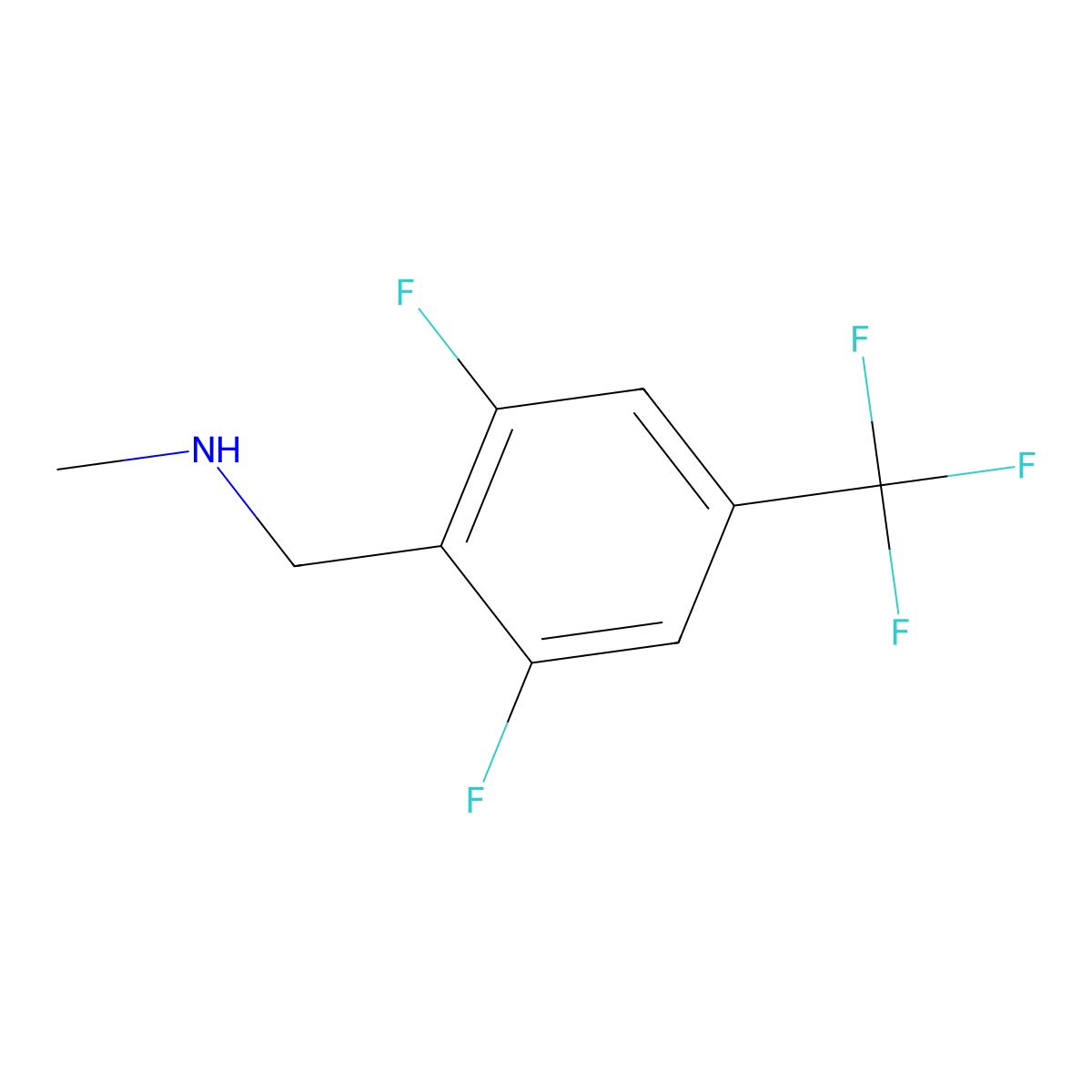 2,6-Difluoro-N-methyl-4-(trifluoromethyl)benzenemethanamine molecular structure, CAS 2694725-87-4