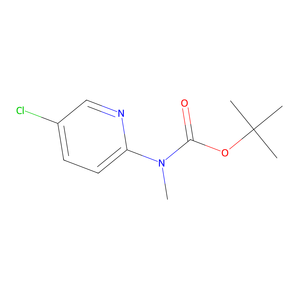 tert-butyl N-(5-chloropyridin-2-yl)-N-methylcarbamate molecular structure, CAS 2694725-89-6