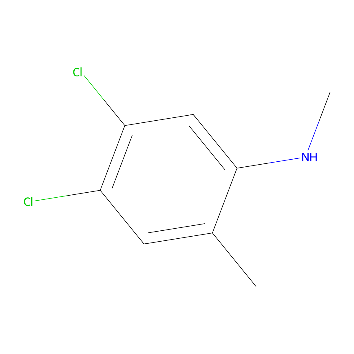 4,5-dichloro-N,2-dimethylaniline molecular structure, CAS 2694725-96-5