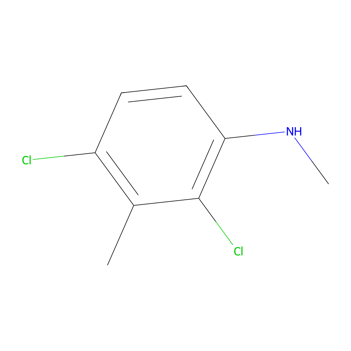 2,4-dichloro-N,3-dimethylaniline molecular structure, CAS 2694725-97-6