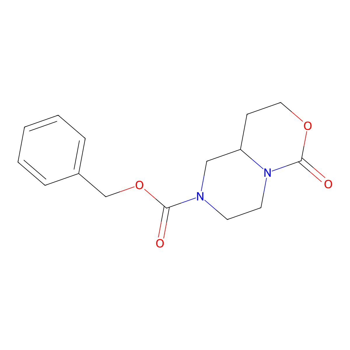 Benzyl 6-oxo-octahydropiperazino[1,2-c][1,3]oxazine-2-carboxylate molecular structure, CAS 2694726-00-4