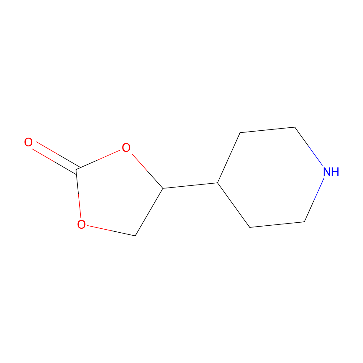 4-(Piperidin-4-yl)-1,3-dioxolan-2-one molecular structure, CAS 2694726-06-0