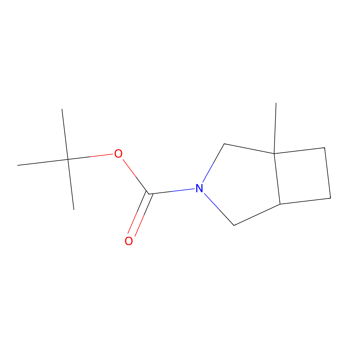 Tert-butyl 1-methyl-3-azabicyclo[3.2.0]heptane-3-carboxylate molecular structure, CAS 2694726-19-5