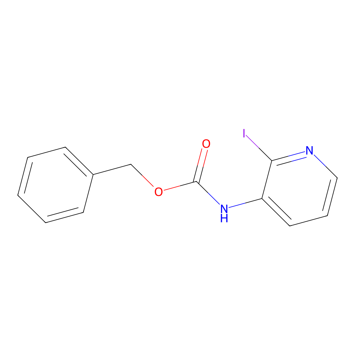benzyl N-(2-iodopyridin-3-yl)carbamate molecular structure, CAS 2694726-22-0