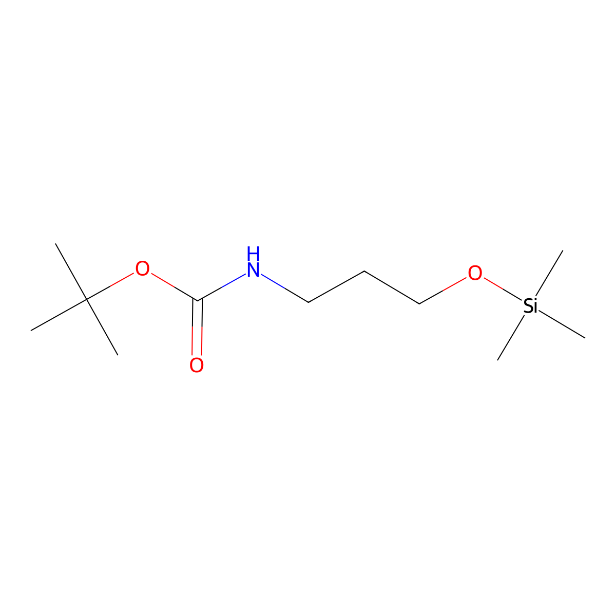tert-butyl N-{3-[(trimethylsilyl)oxy]propyl}carbamate molecular structure, CAS 2694726-27-5