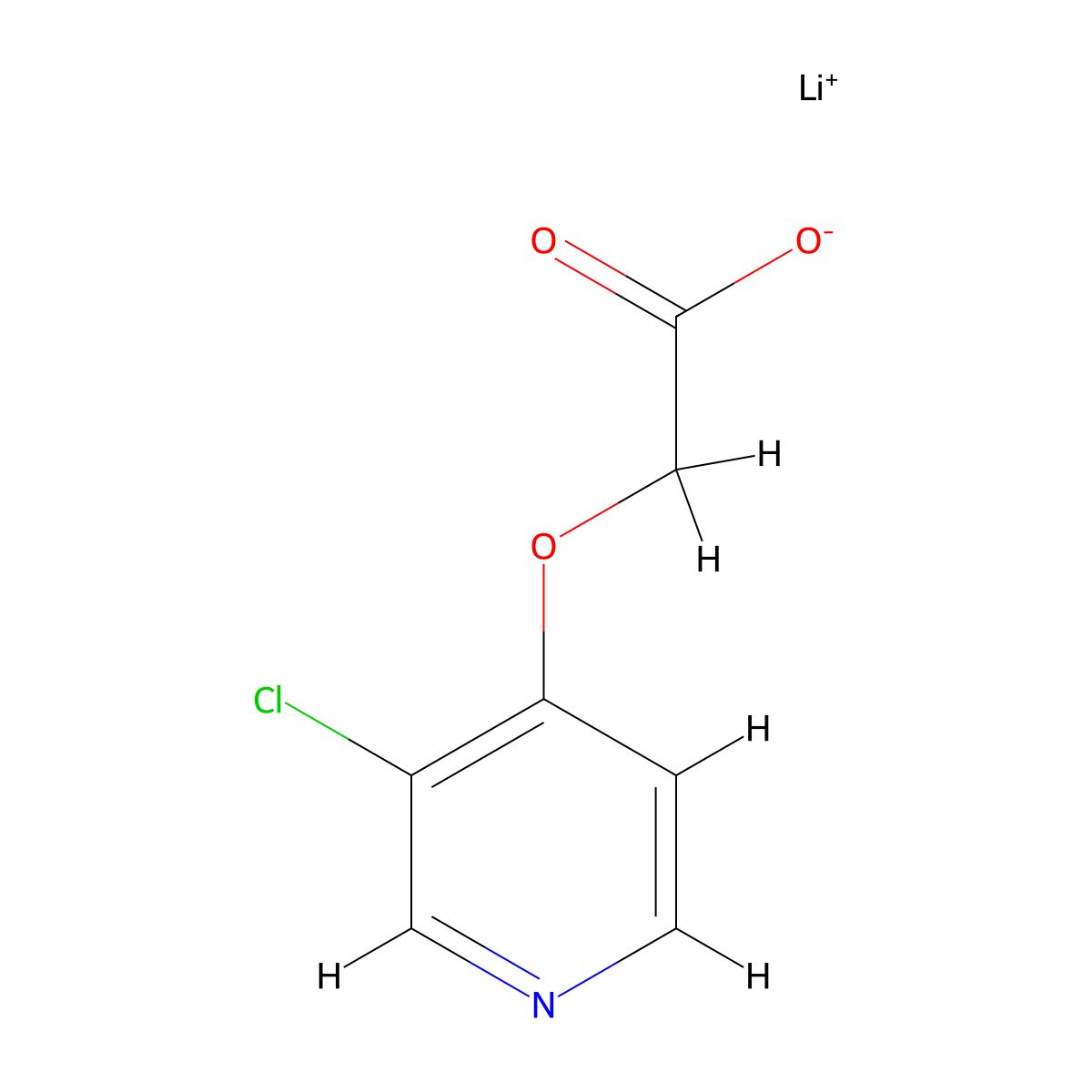 Lithium(1+)2-[(3-chloropyridin-4-yl)oxy]acetate molecular structure, CAS 2694727-69-8